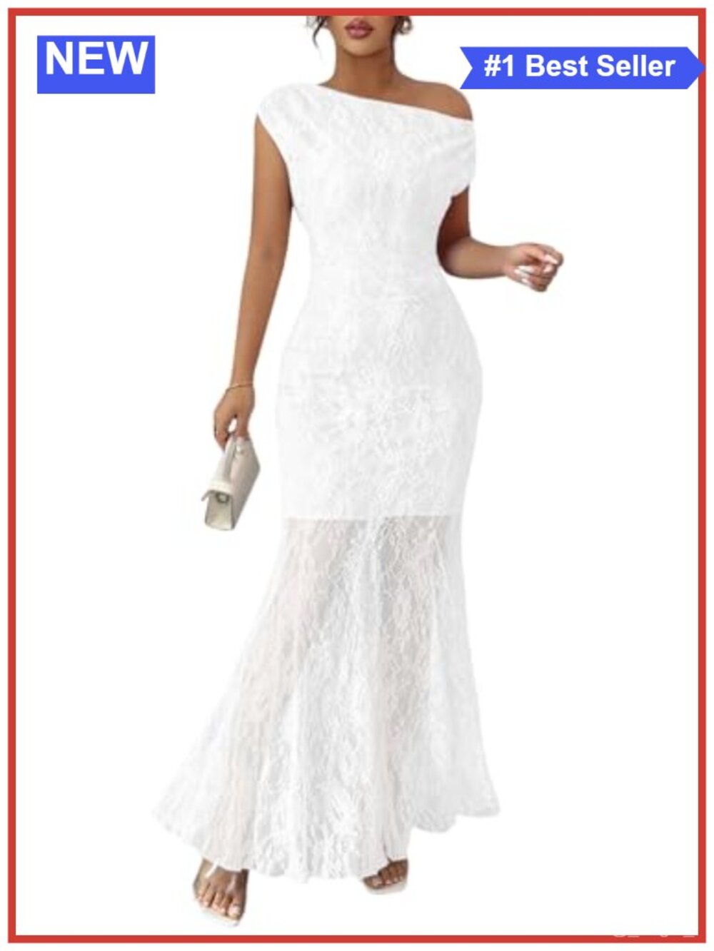 Off Shoulder Lace Formal Maxi Dress Wedding Guest Bodycon